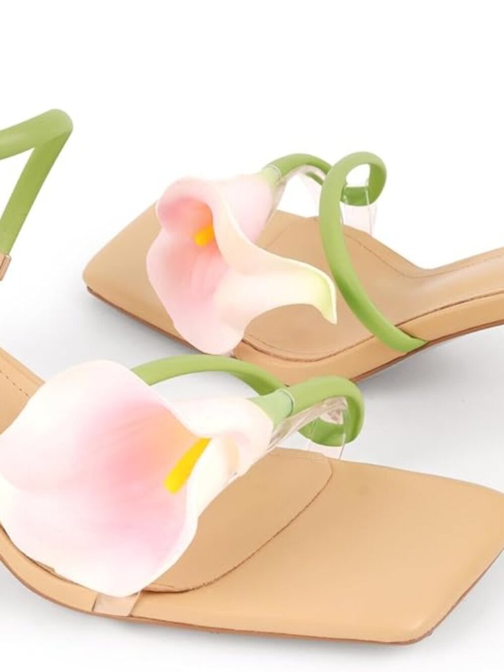 Flower Kitten Heel Sandals - Picture 7 of 9